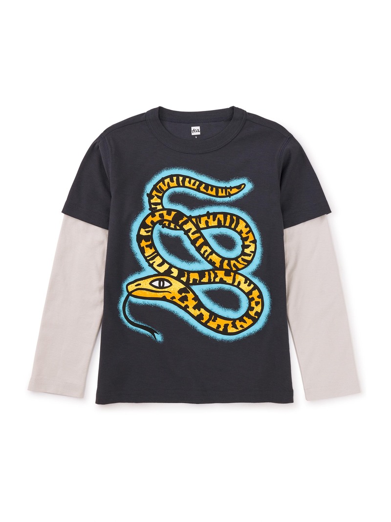 Snake Layer Sleeve Graphic Tee