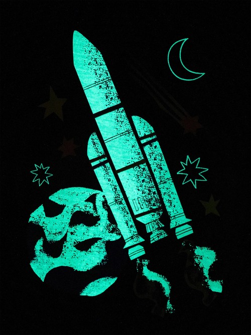 Glowing Rocket Graphic Tee