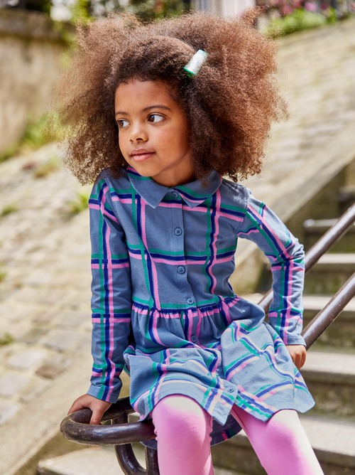 Collared Long Sleeve Shirtdress