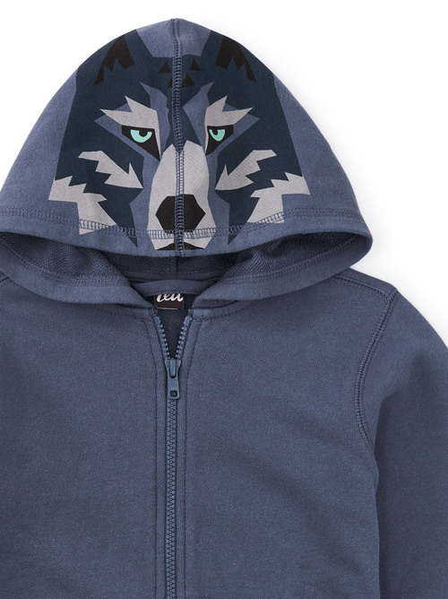 Wolf zip shop up hoodie