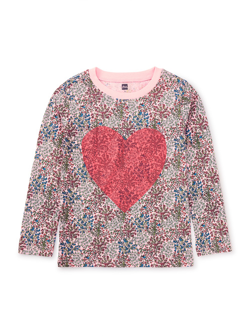 Heart & Flowers Graphic Top