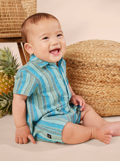 Buttoned Baby Romper